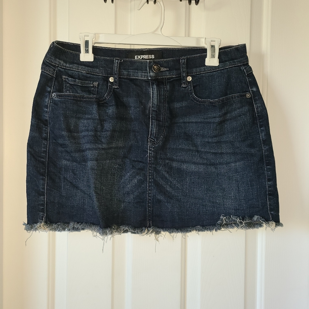 Express size 10 mini denim skirt